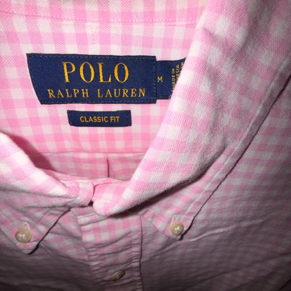 Polo by Ralph Lauren Light Pink Checkered Men's Shirt - Picture 11 of 11